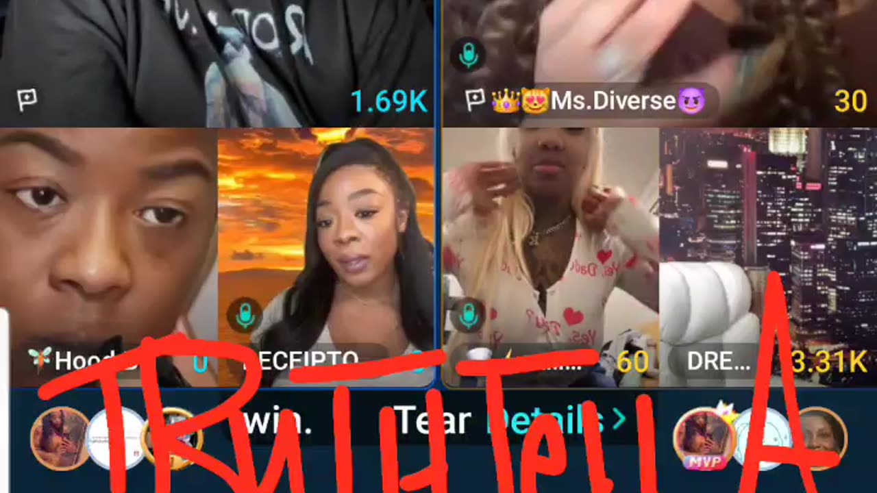 DAREALSUPABIHH, RECEIPTQUEEN, MRS. DIVERSE, DIXON, HOOD BARBIE TEAM PK