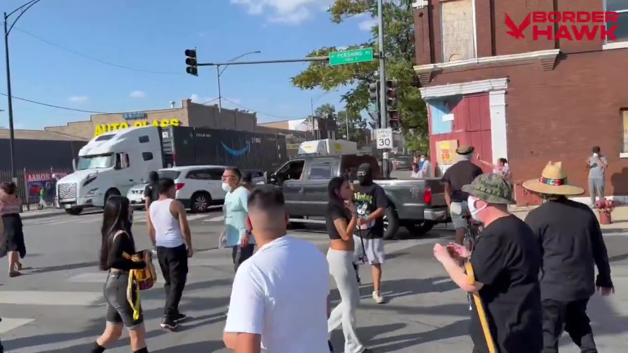 Left-wing rioters are SIEGING and PELTING federal vehicles with rocks and bottles in Chicago.