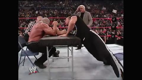 Scott Steiner vs. Triple H — Arm Wrestling Match: On this day in 2002