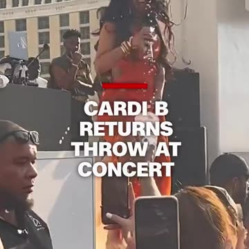 Even when a concertgoer threw a drink at Cardi B while she was performing on stage, ...
