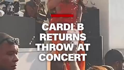 Even when a concertgoer threw a drink at Cardi B while she was performing on stage, ...