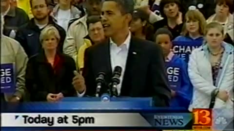 October 8, 2008 - WTHR Promo / Presidential Candidate Barack Obama in Indianapolis