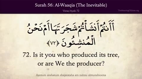 Surah waqiah with English translation