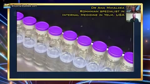 Fluorescent glow on the faces of those vaccinated under ultraviolet light.