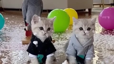 You leave your kittens and parrot alone for 5 minutes... 💀😂