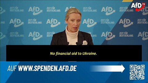 AfD´s Alice Weidel: No to - Paris Climate Agreement, Ukraine aid & Immigration