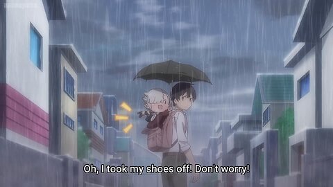 luna and tatsuta share an umbrella | Li'l Miss Vampire Can't Suck Right