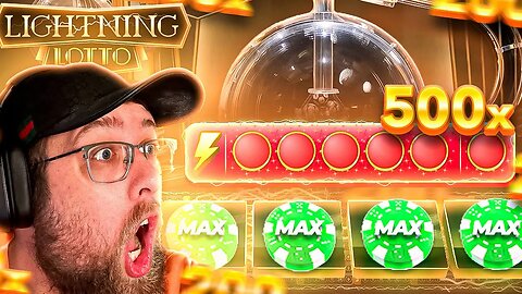 MAX BETS ON NEW LIGHTNING LOTTO GAME SHOW! (INSANE)