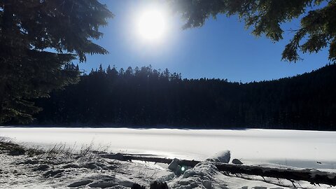(4K UHD) WINTER SNOW HIKING HIGHLIGHTS - Frozen Lower Twin Lake @ Mount Hood! | Frog Lake Sno-Park