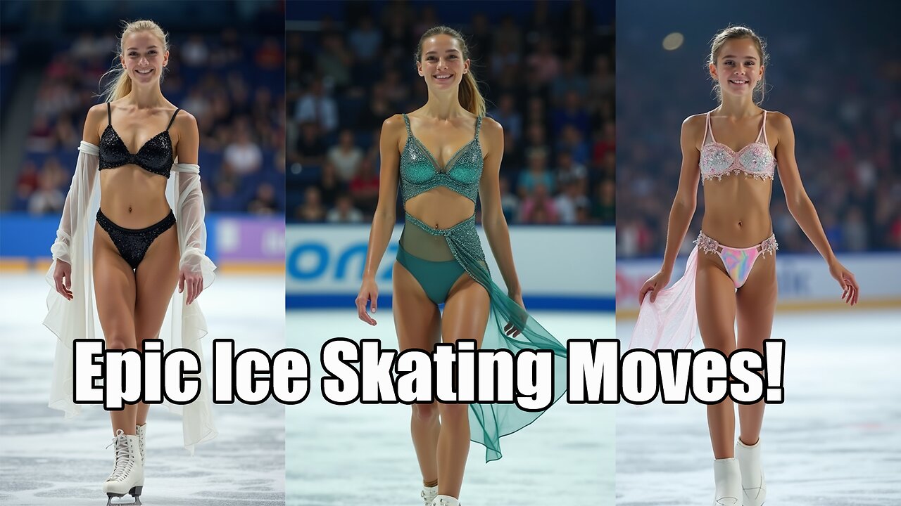 Grace & Power on Ice – Girls' Mesmerizing Ice Skating Performance!