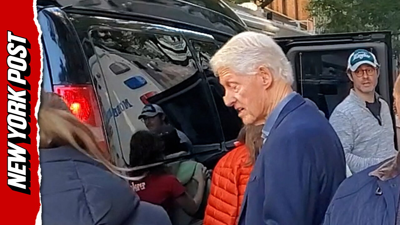Bill Clinton emerges with bandage on his nose as daughter Chelsea finishes NYC marathon