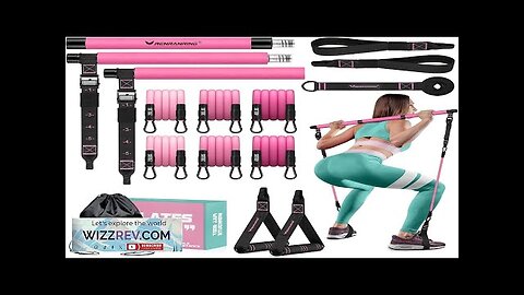 Pilates Bar Kit with Resistance Bands Multifunctional Pilates Bar for Women Review