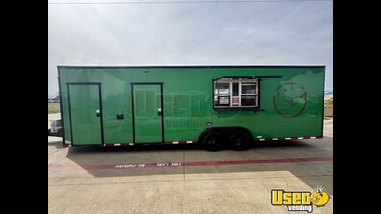 2024 8.5'. x 28' Quality Cargo Coffee-Espresso Concession Trailer w/ Bathroom for Sale in Texas!