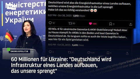 60 Millionen für Ukraine: "Deutschland wird Infrastruktur eines Landes aufbauen, das unsere sprengt"