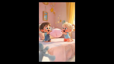 When siblings fight over the last pillow! Who do you think deserves it more?