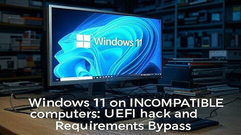 Windows 11 on INCOMPATIBLE computers: UEFI hack and Requirements Bypass