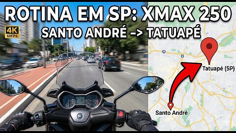 Routine in São Paulo, going to Tatuapé on an XMAX 250.