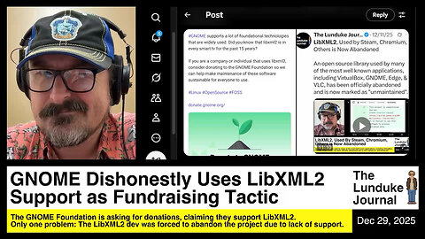GNOME Dishonestly Uses LibXML2 Support as Fundraising Tactic