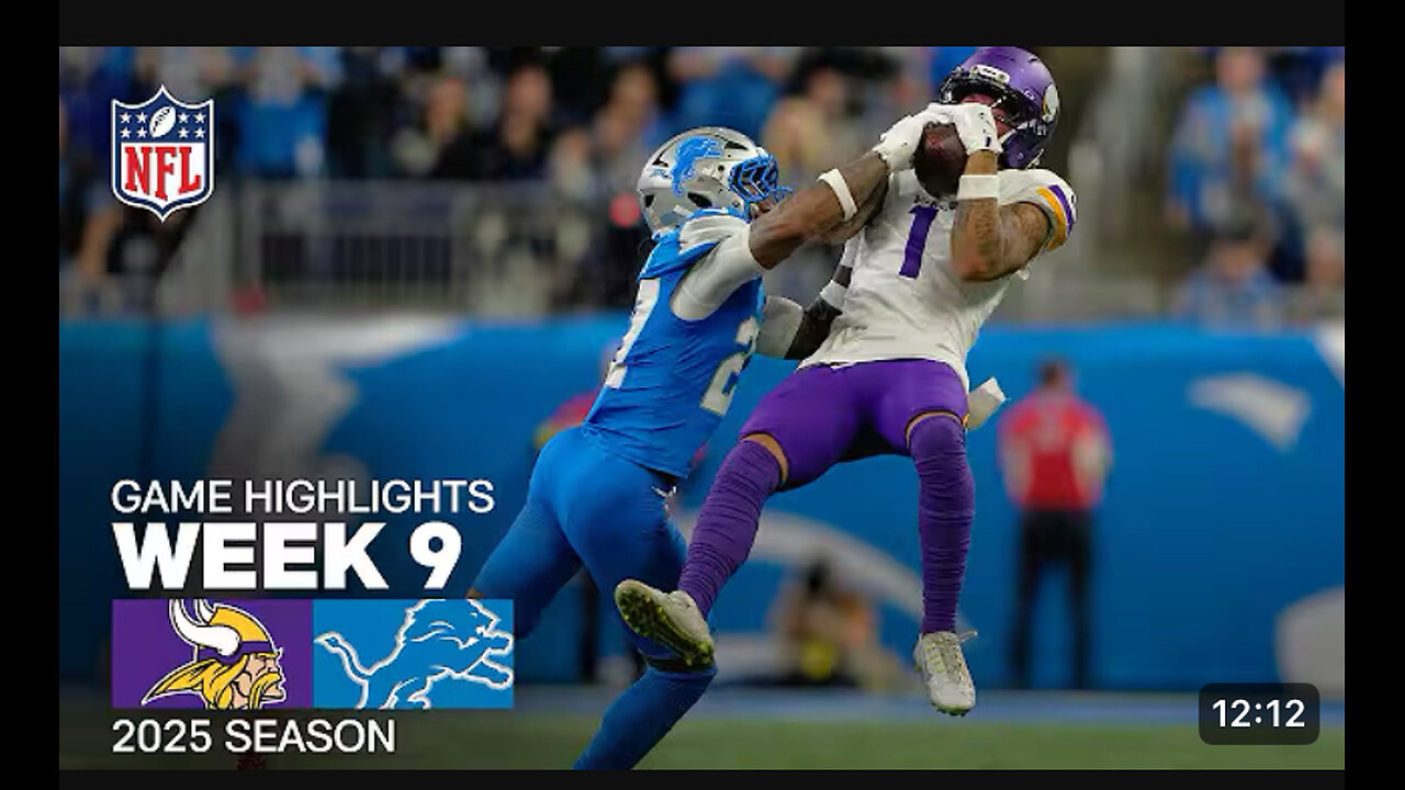 Minnesota Vikings vs Detroit Lions Game highlights