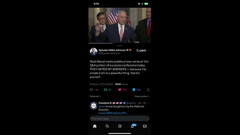 Speaker Mike Johnson : democrats shutting the government