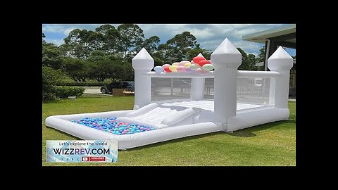 Inflatable White Bounce House Professional Jumping Bouncy Castle Bouncer for Wedding Party Review