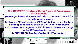 Liberty Conspiracy LIVE 10-10-25 Ignoble Peace Prize, Immigration Police State, Gaza, Fiction Fri!