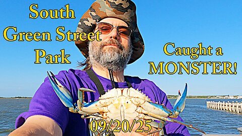 South Green Street Park - Caught a monster! - New Jersey Crabbing