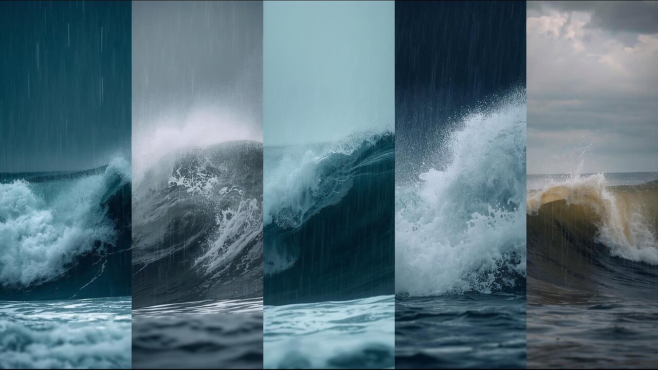 10 Hours of Black Screen, Ocean & Rain Ambience for Sleep, Study, Meditation (No Disturbance)