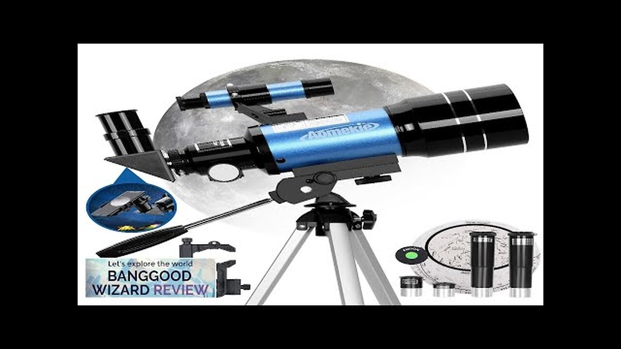 US Direct AOMEKIE AO2001 Astronomical Telescope 70mm for Kids 150X Powerful Astronomical Review