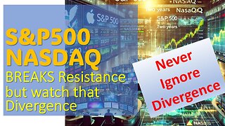 S&P500 & NASDAQ BREAKS Resistance BUT watch that Divergence