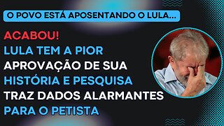 ACABOU! Lula tem a pior aprovação de sua história e pesquisa traz dados alarmantes para o petista