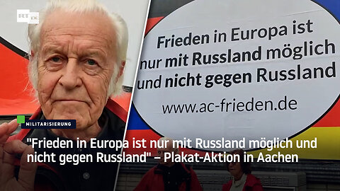 Plakataktion der besonderen Art: Aachener "werben" für den Frieden