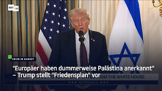 "Europäer haben dummerweise Palästina anerkannt" – Trump stellt "Friedensplan" vor