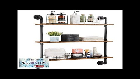 VEVOR Industrial Pipe Shelf 3 Tier 32x7.87in Wall-Mount for Kitchen Bedroom Review