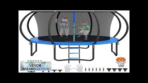 VEVOR 10FT Trampoline 330 lbs Trampoline with Enclosure Net Ladder and Curved Review