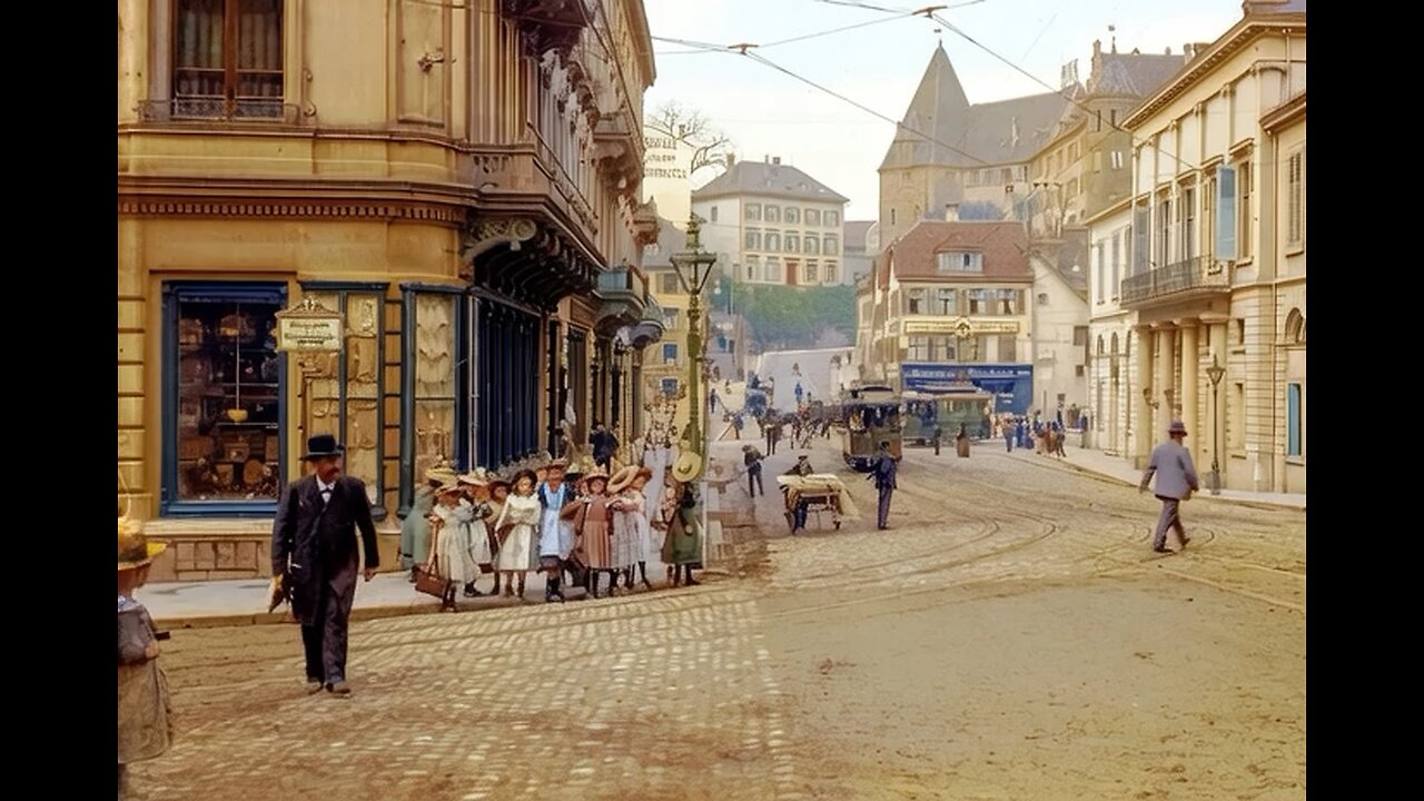 Steinenberg – Kohlenberg, Basel, Switzerland, 1900s. Brought to life with AI.