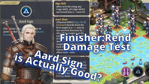 Best Signs to use with Finisher Rend? Testing Geralt | Sword of Convallaria