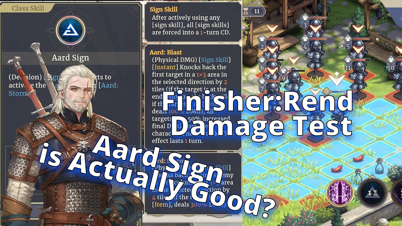Best Signs to use with Finisher Rend? Testing Geralt | Sword of Convallaria