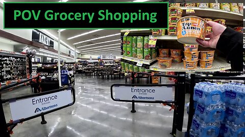 POV Grocery Shopping Chips Ramen and Soda run!