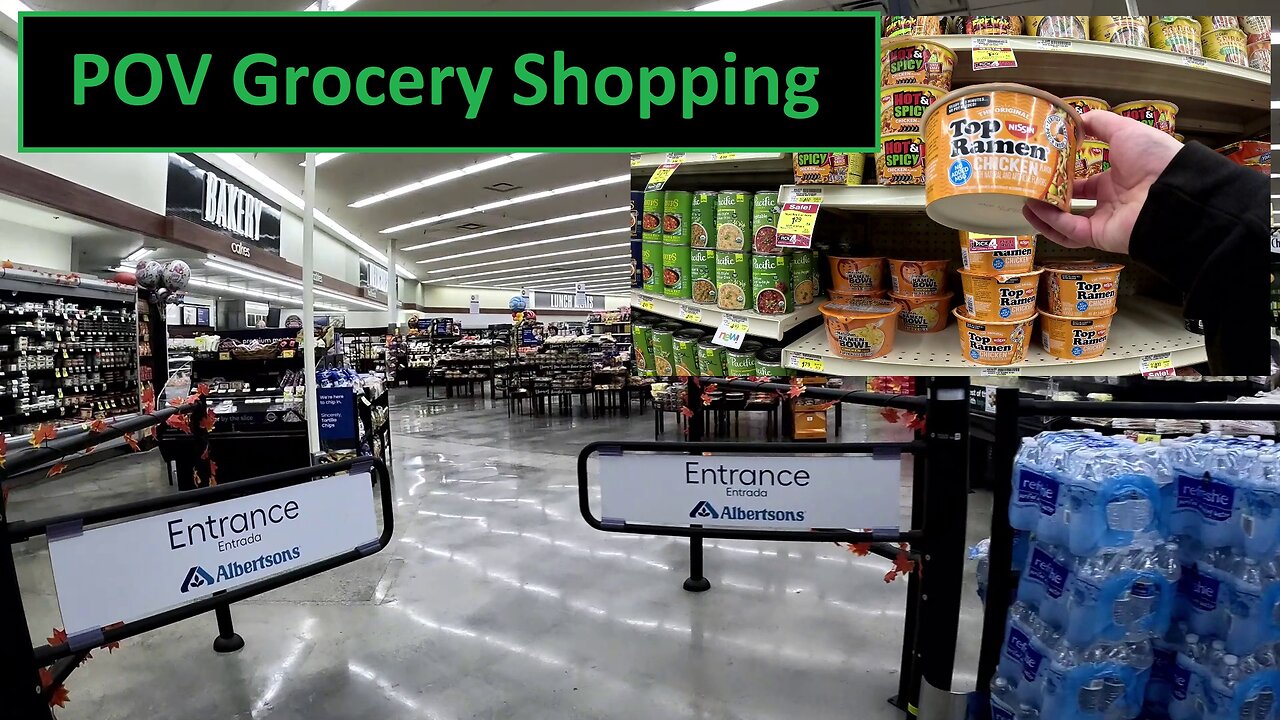 POV Grocery Shopping Chips Ramen and Soda run!