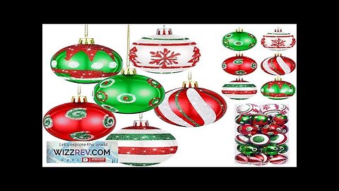 30 Pcs 2.36 Inch Christmas Tree Ball Ornaments Set Red Green Glittering Review