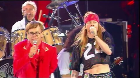 We Will Rock You ~ Queen & Axl Rose ( Live )