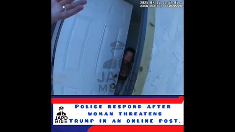 Police respond after woman threatens Trump in an online post.
