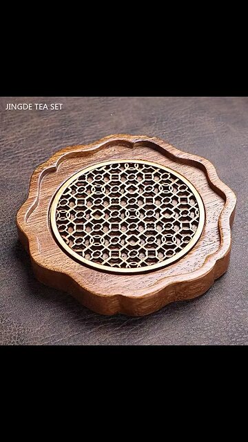 Traditional Walnut Tea Tray Teapot Teacup Solid Wood Tray