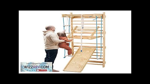 Swedish Ladder Wall Gym 8 in 1 Wooden Indoor Playground Climbing Toys Review