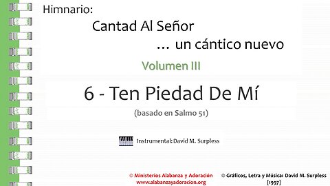 Himnario: Cantad al Señor...un cántico nuevo | Vol. 3 | 06 Ten Piedad De Mí (Instrumental)