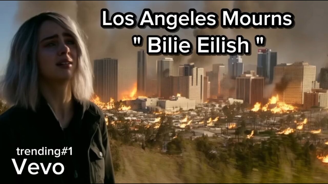 BILIE EILISH CRYING ,LOS ANGELES IN MOURNING