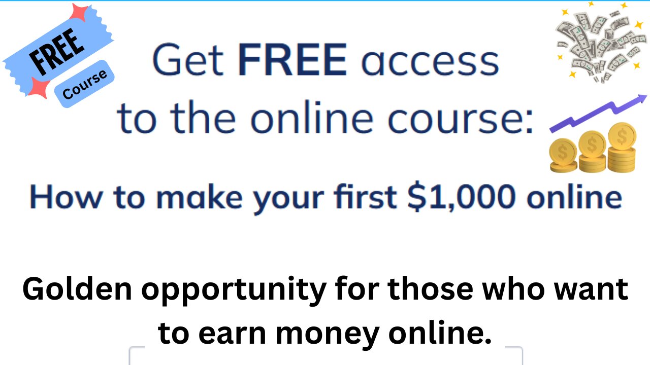 Start Earning from Home: Free Course Reveals How to Make $1,000 Online! #freedigitalmoney #business