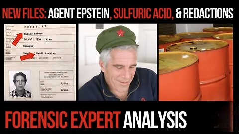New Epstein Files: Agent Epstein, Sulfuric Acid, and Redactions Forensic Expert Analysis