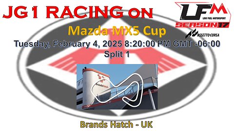 JG1 RACING on LFM - Mazda MX5 - Brands Hatch - UK - Split 1